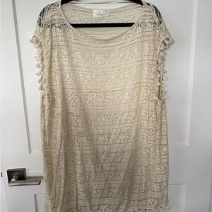 Cream Lace Women Tunic
